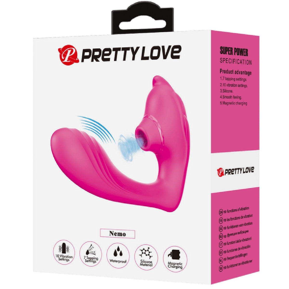PrettyLove Nemo – Waterproof, Rechargeable With 10 Vibration And 7 Tapping Settings Clitoral Stimulator > Sex Toys For Ladies > Clitoral Vibrators and Stimulators - Tophatter Daily Deals