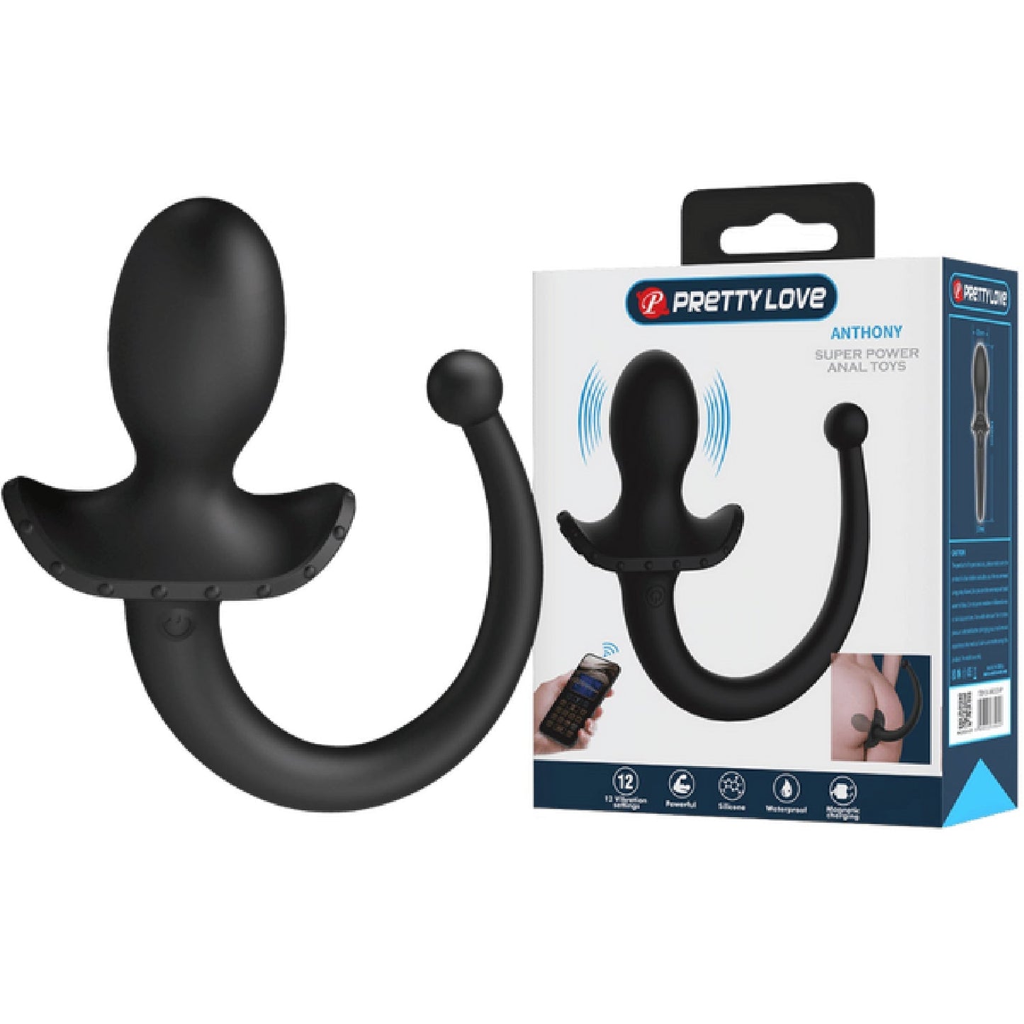 Anthony App Control Tail Plug – Wearable App-Compatible Vibrator > Anal Range > Tail Butt Plugs - Tophatter Daily Deals