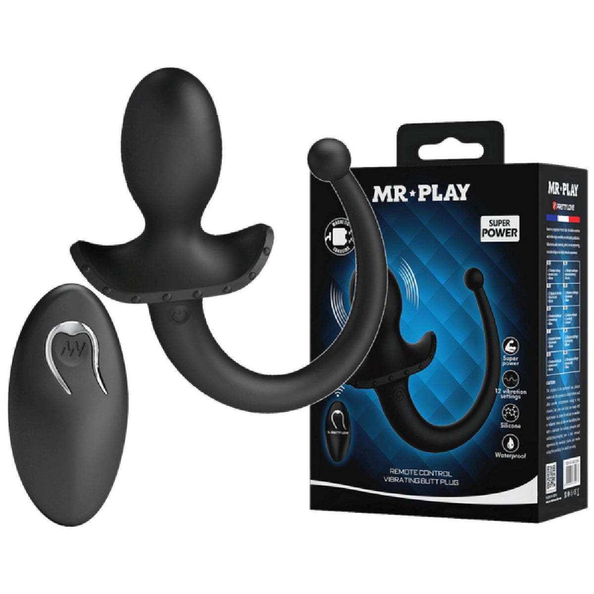 Remote Control Vibrating Butt Plug Tail (Black) – App-Compatible Wearable Vibrator with 12 Modes > Anal Range > Tail Butt Plugs - Tophatter Daily Deals