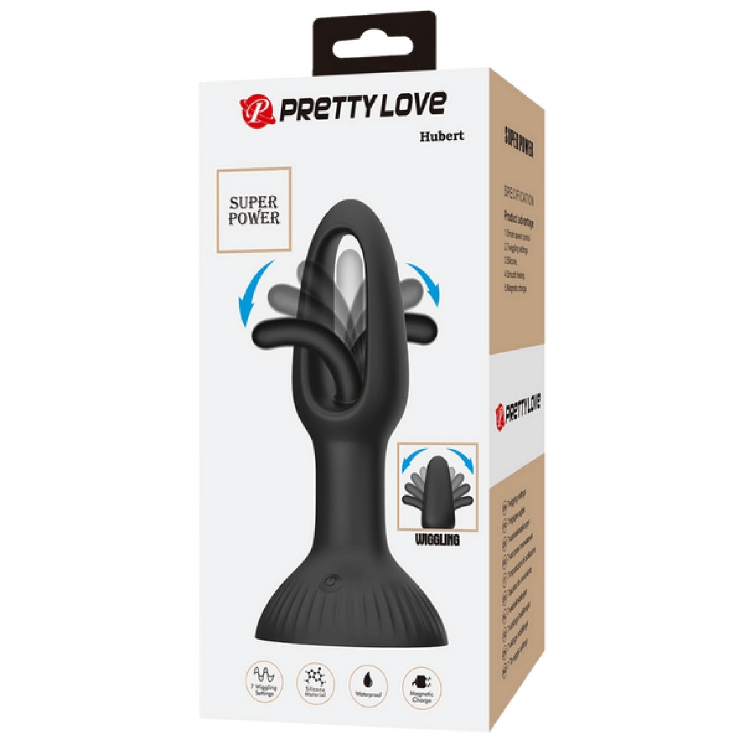 Hubert Vibrating Wiggling Butt Plug – Silicone Anal Probe with Seven Settings > Anal Range > Anal Probes - Tophatter Daily Deals