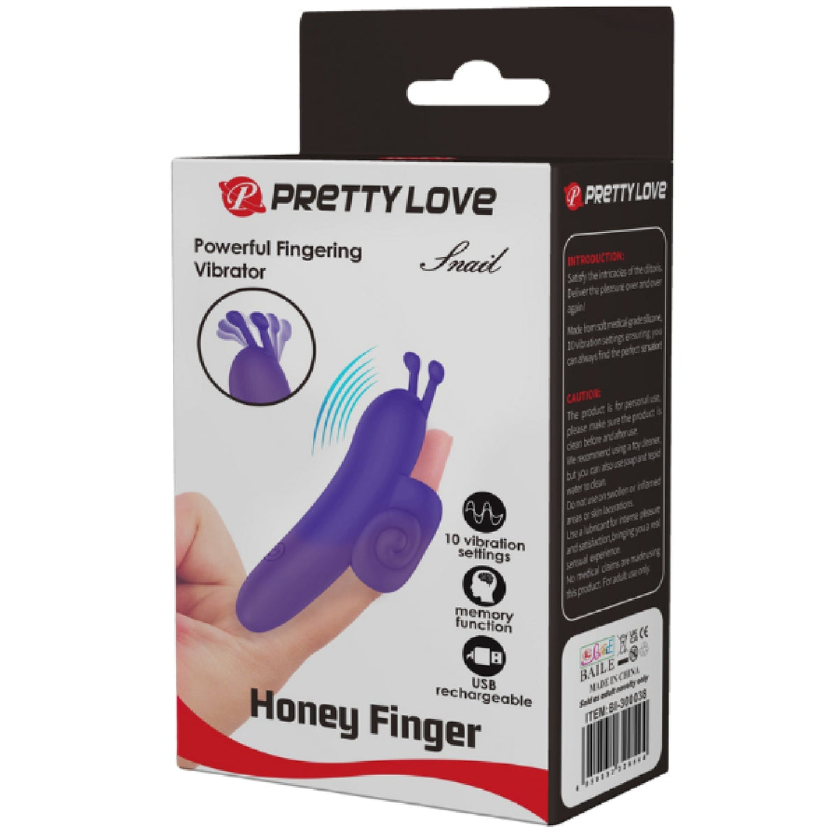 Rechargeable Snail – Ergonomic Silicone Finger Vibrator with 10 Vibration Modes > Vibrators > Finger Vibrators - Tophatter Daily Deals