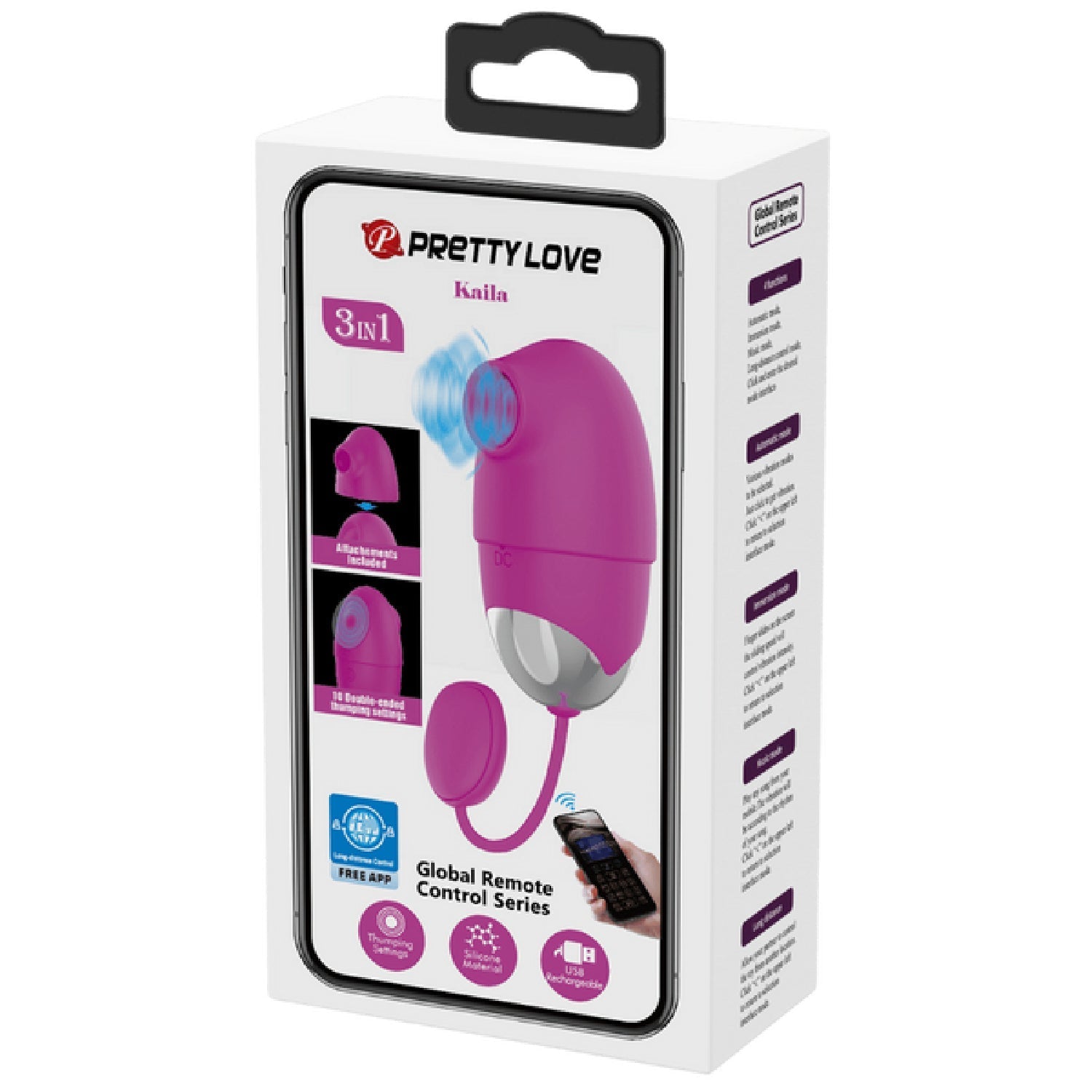 App Control Kaila – Remote-Controlled Vibrating Egg with Removable Sleeve > Sex Toys For Ladies > Vibrating Eggs - Tophatter Daily Deals