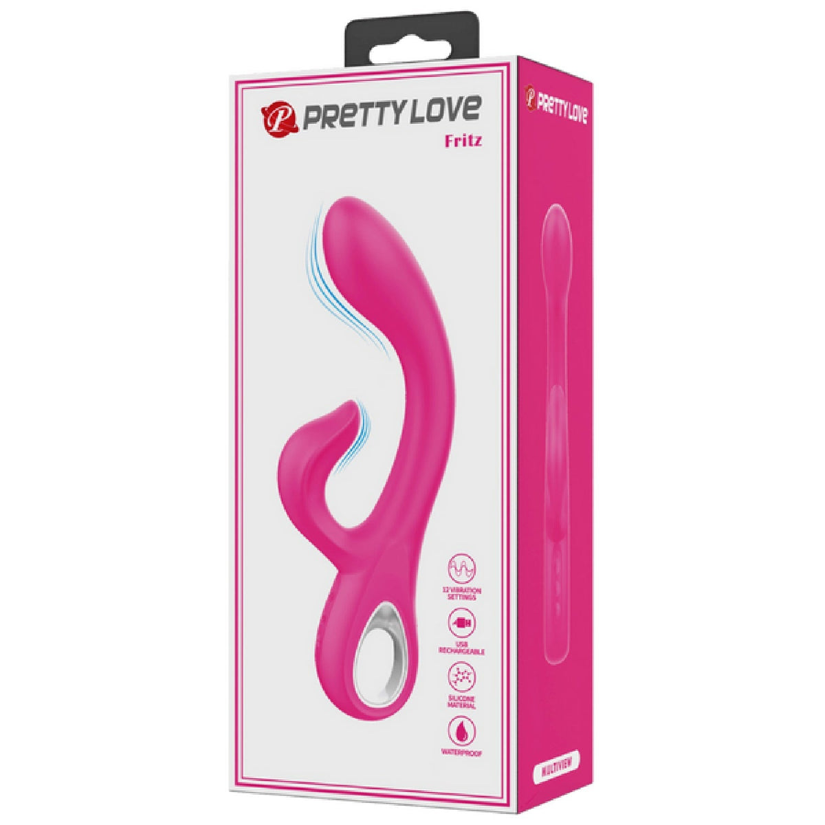 Rechargeable Fritz – Waterproof Silicone Rabbit Vibrator with G-Spot and Clitoral Stimulation > Vibrators > Ladies > Rabbit Multi - Tophatter Daily Deals