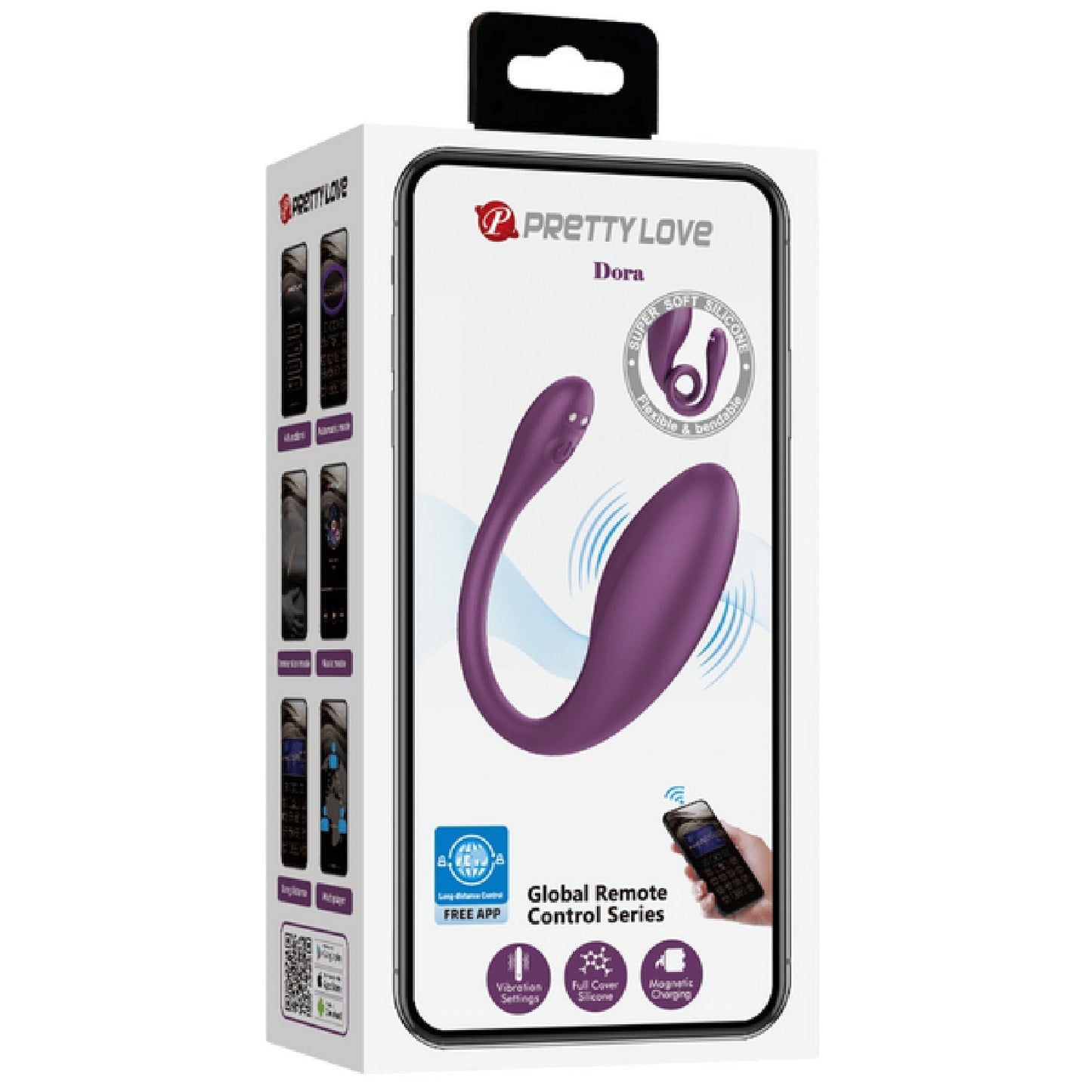 App Control Dora – App-Controlled Rechargeable Curved 12 Vibration Modes Couple's Vibrator > Sex Toys > Couples Toys - Tophatter Daily Deals