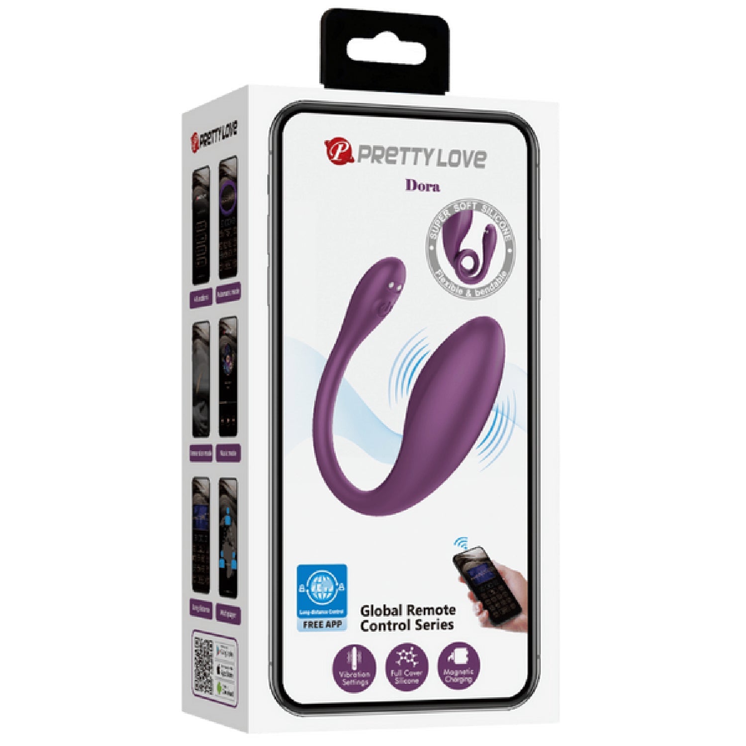 App Control Dora – App-Controlled Rechargeable Curved 12 Vibration Modes Couple's Vibrator > Sex Toys > Couples Toys - Tophatter Daily Deals
