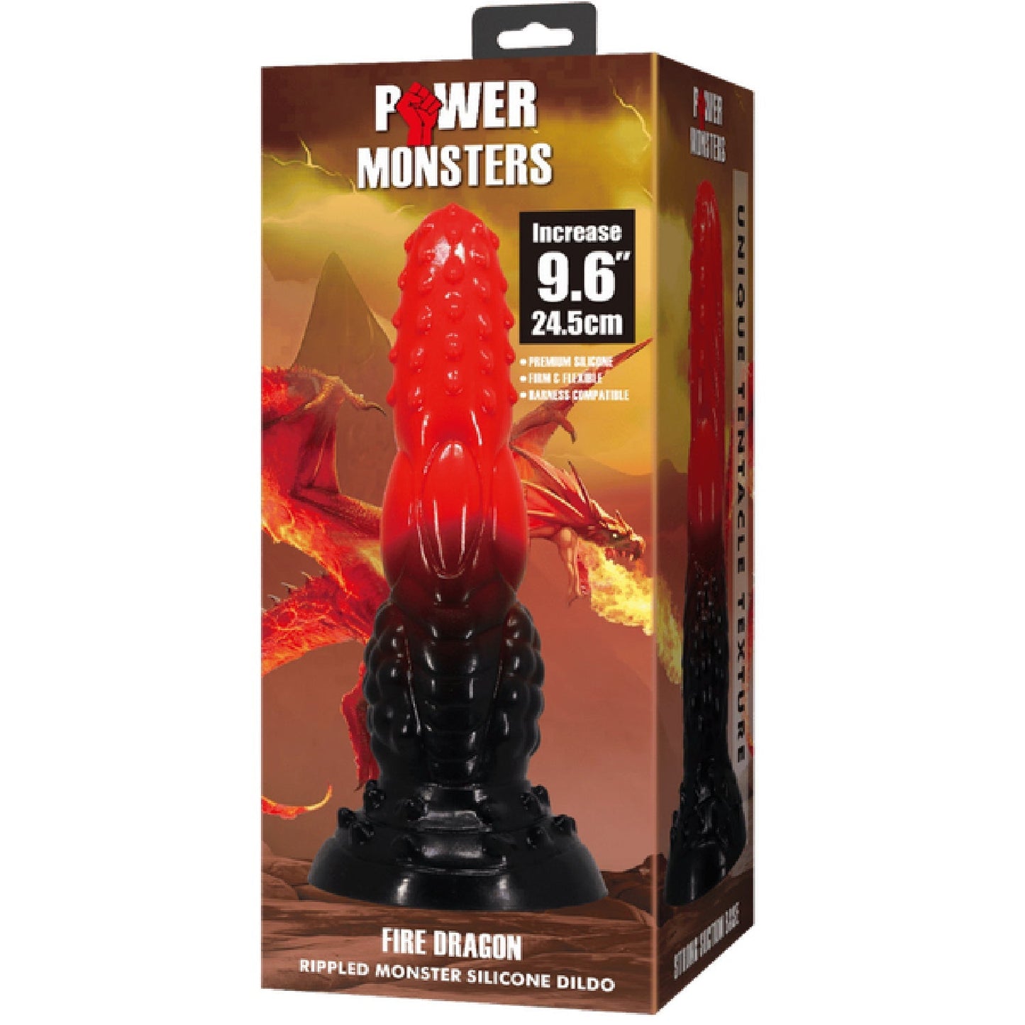 Fire Dragon 9.6 Inch – Rippled Texture Dildo with Suction Base > Dildos > Fantasy - Tophatter Daily Deals