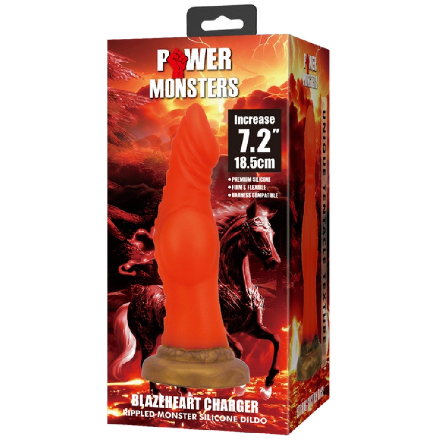 Blazeheart Rippled Monster – Body-Safe Silicone 7.2 Inch Dildo with Suction Base > Dildos > Fantasy - Tophatter Daily Deals