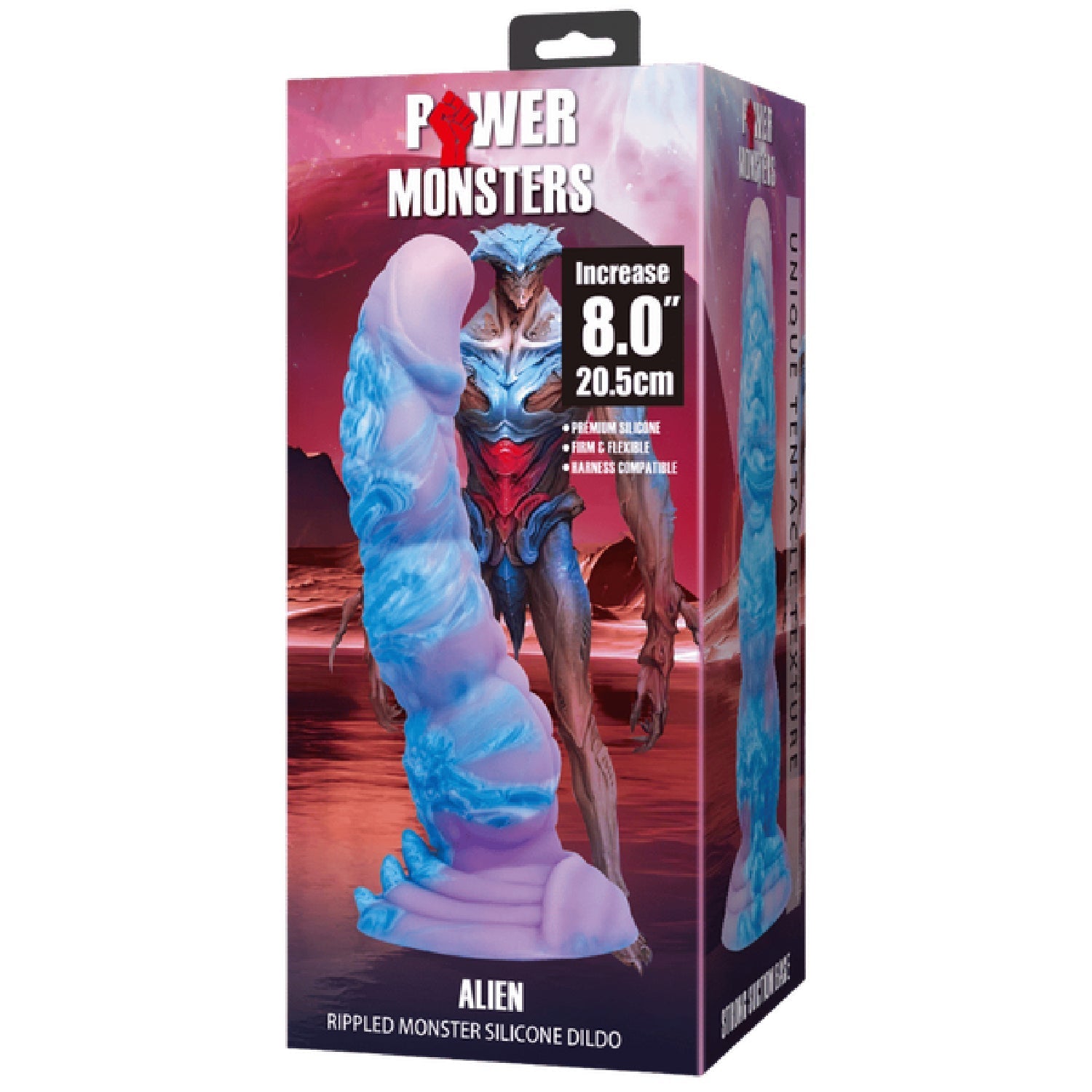Alien 8 Inch Monster Dildo – Ribbed Texture with Suction Base > Dildos > Fantasy - Tophatter Daily Deals