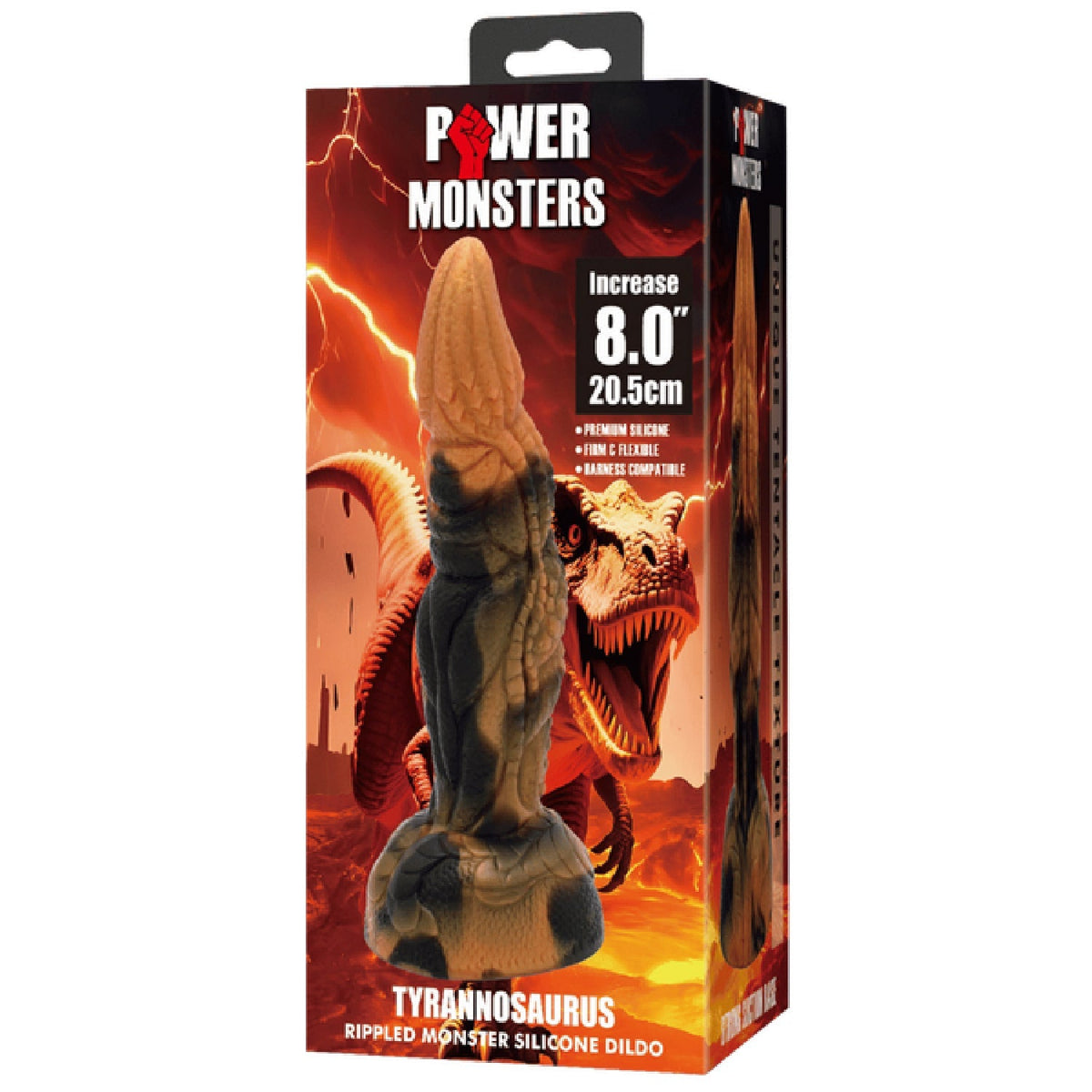 Tyrannosaurus 8 Inch Silicone Dildo – Body-Safe Textured Dildo with Suction Base > Dildos > Fantasy - Tophatter Daily Deals