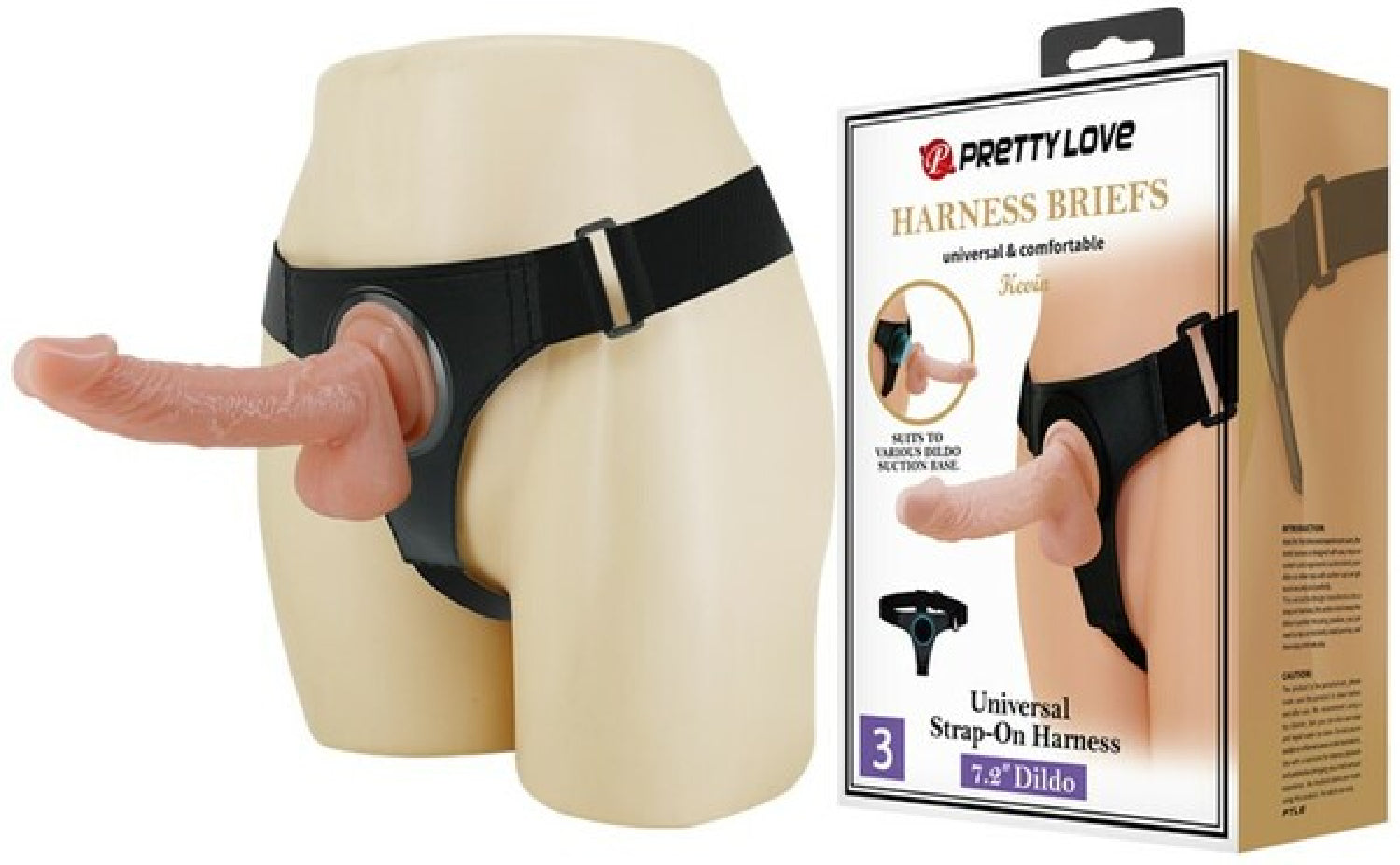 Universal Strap-On Harness – Soft Stretchy Fabric Strap-On Harness with 7.2 Inch Dildo > Dildos > Strap On Harnesses - Tophatter Daily Deals