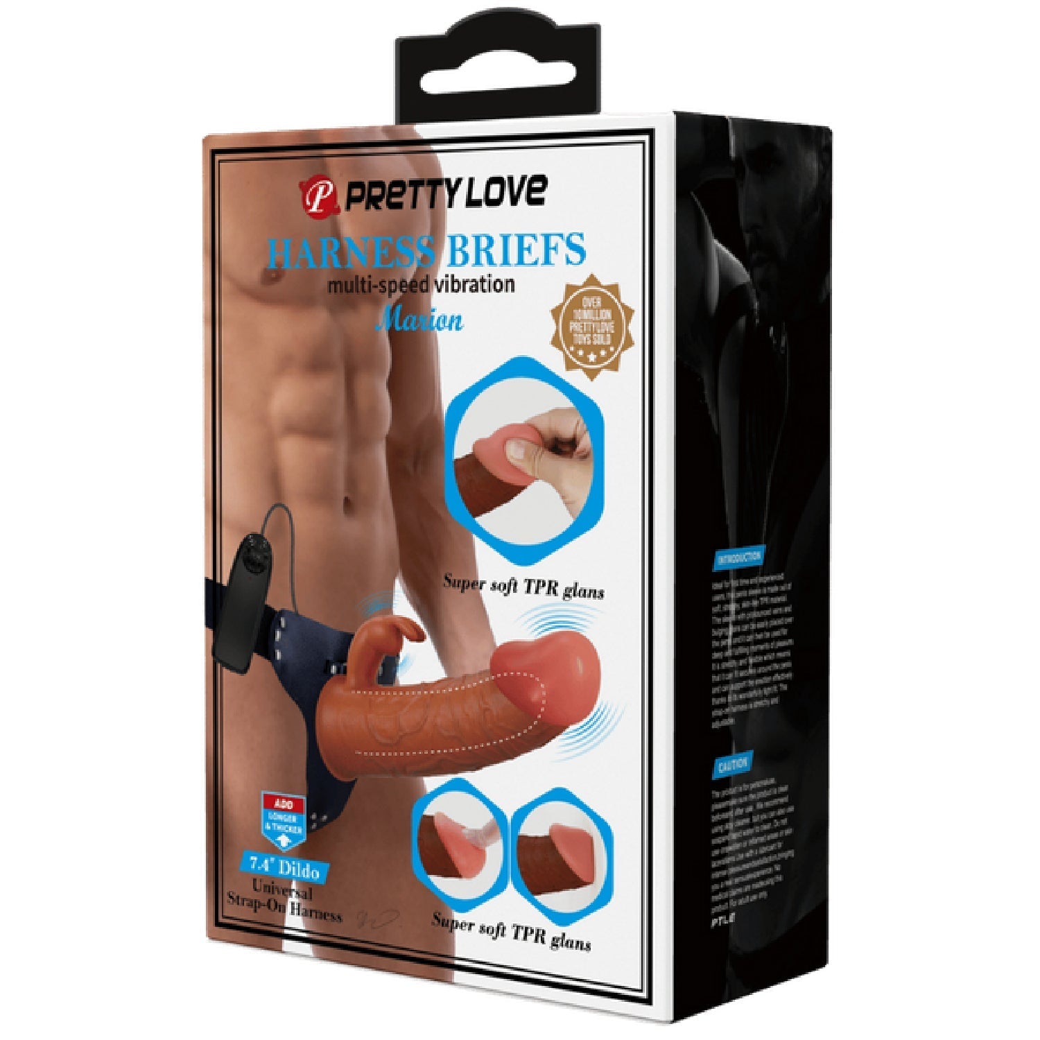 PrettyLove Vibrating Marion Strap-On Harness – Adjustable Nylon Strap-On Harness with 7.4 Inch Dildo > Dildos > Strap On Dildos - Tophatter Daily Deals