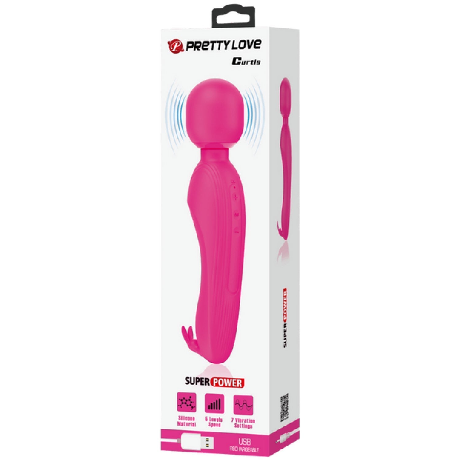 Pretty Love Curtis Wand – Rechargeable Silicone Wand Vibrator with Rabbit Ears > Sex Toys > Massage Wands - Tophatter Daily Deals