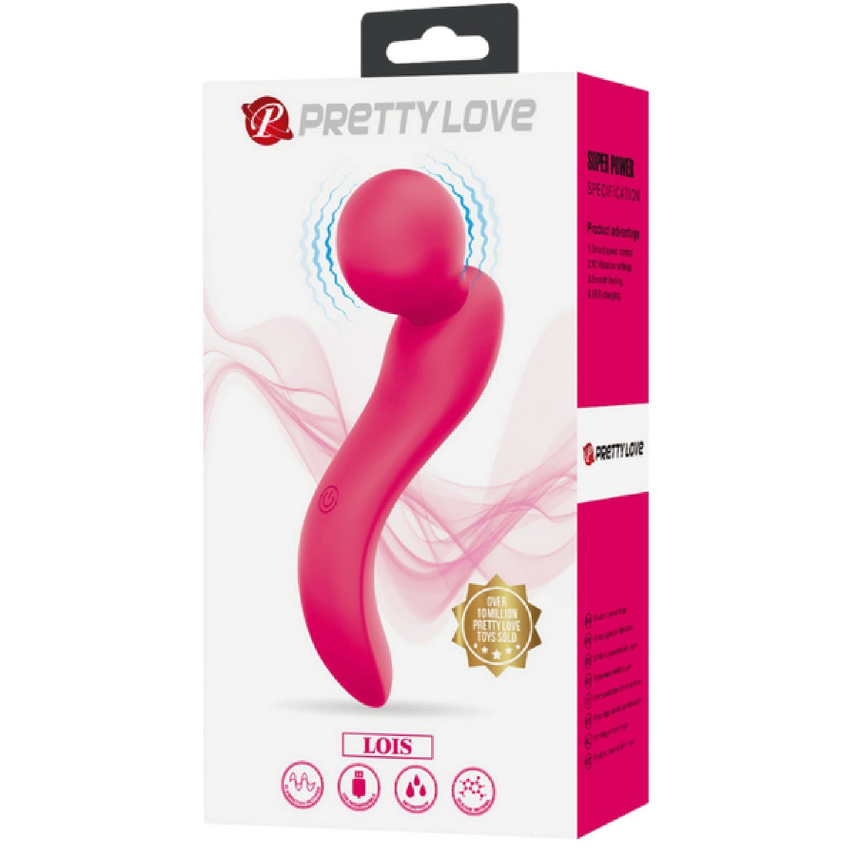 Lois Vibrator – Rechargeable Ultra-Powerful Cordless Water-Resistant Ergonomically Curved Wand Massager > Sex Toys > Massage Wands - Tophatter Daily Deals