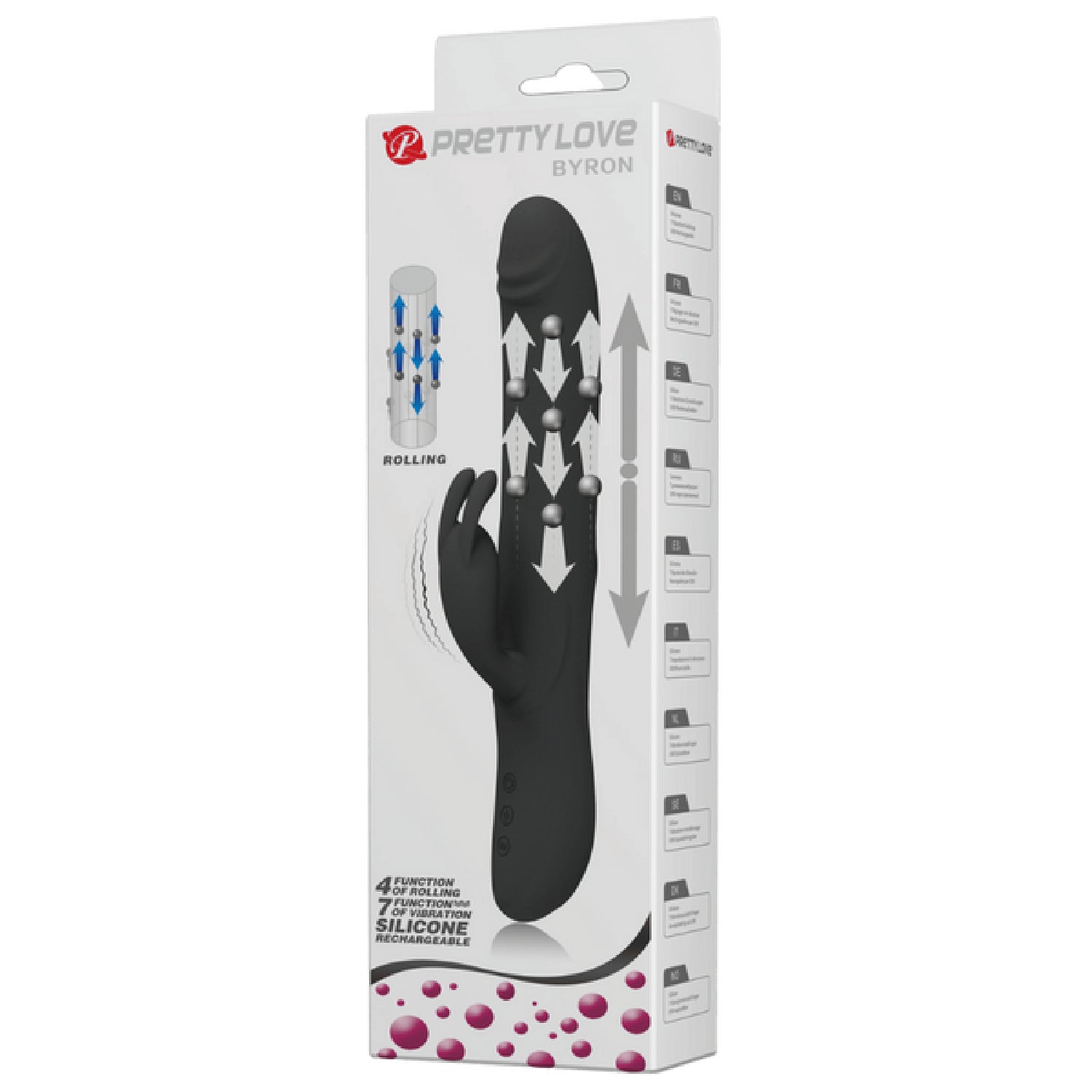 Byron Rabbit Vibrator - Rotating, Massaging, Clitoral Flickering, Fully Waterproof with Synchronous Thrusting Beads > Vibrators > Ladies > Rabbit - Tophatter Daily Deals