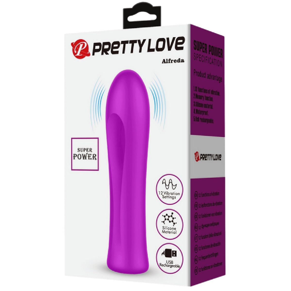 Pretty Love Alfreda Rechargeable Silicone Vibrator – 12-Speed Compact Vibrator > Vibrators > Standard Vibrators - Tophatter Daily Deals