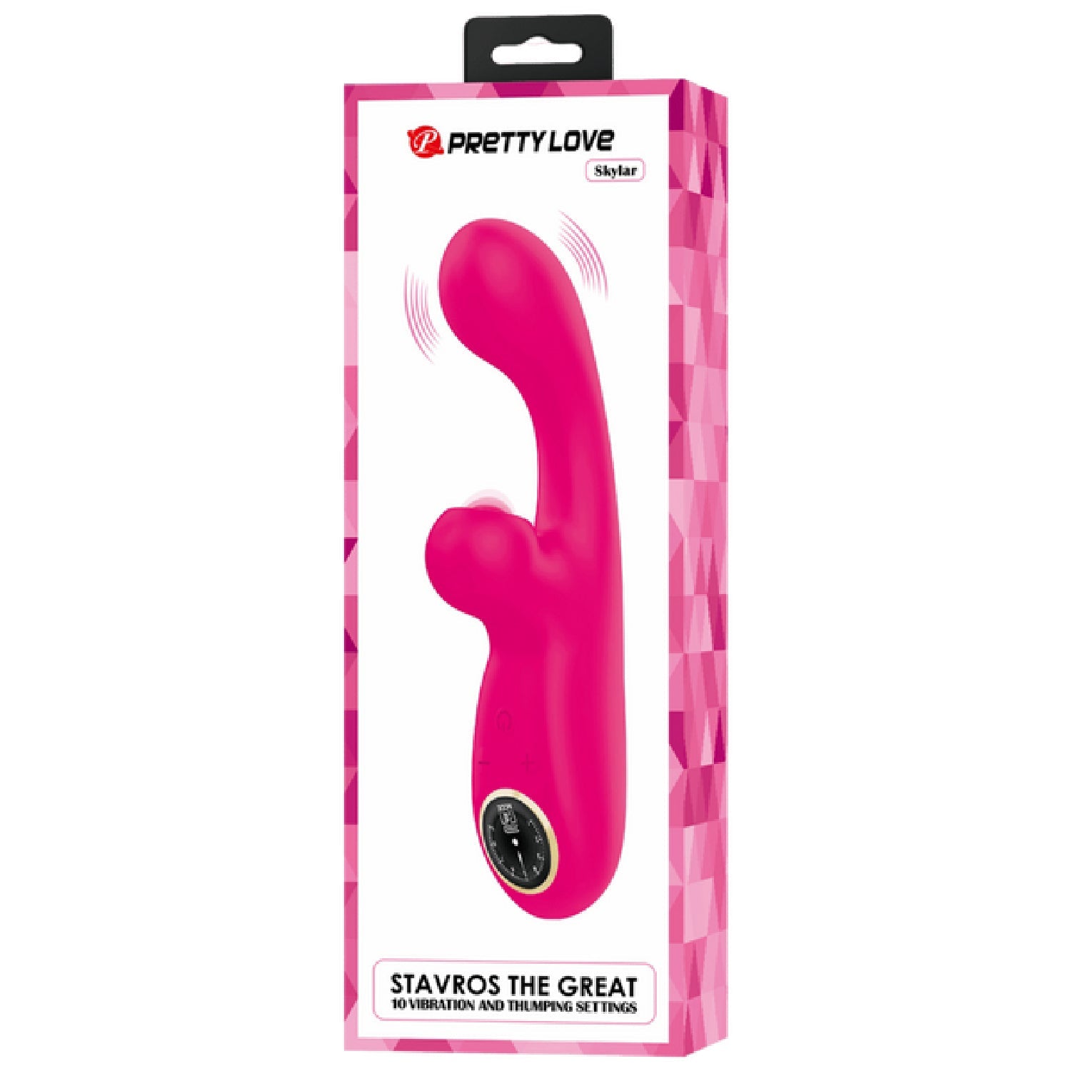 Rechargeable Skylar – Velvet Silicone Multifunction Rabbit Vibrator with Thumping and Vibration Modes > Vibrators > Ladies > Rabbit - Tophatter Daily Deals