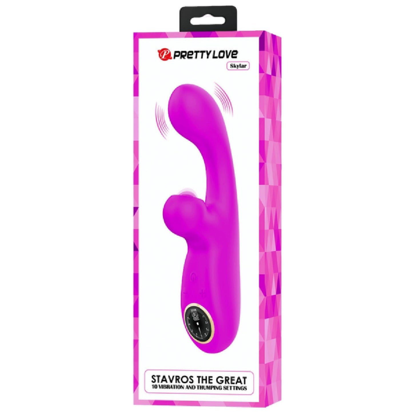 Rechargeable Skylar – Velvet Silicone Multifunction Rabbit Vibrator with Thumping and Vibration Modes > Vibrators > Ladies > Rabbit - Tophatter Daily Deals