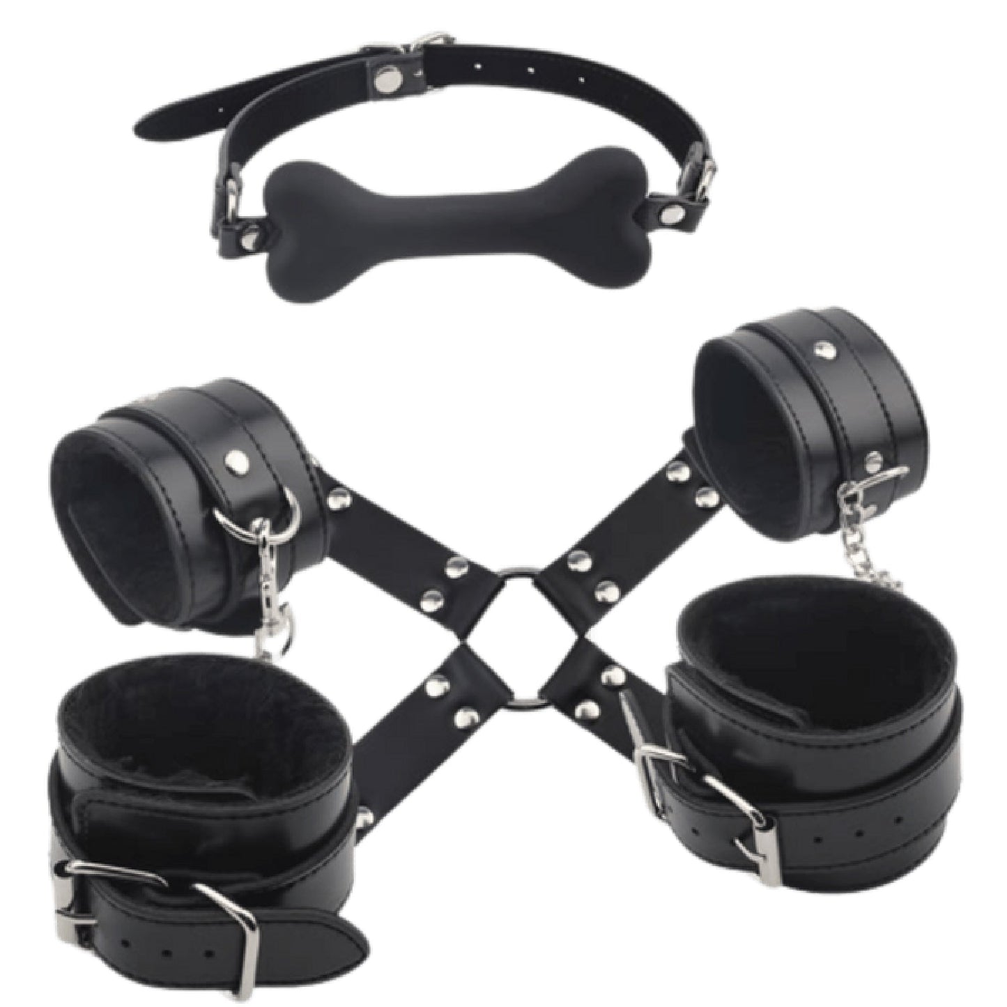 Fully Restrain Your Lover Set – Adjustable Collar Restraint Set > Bondage Gear > Restraints - Tophatter Daily Deals