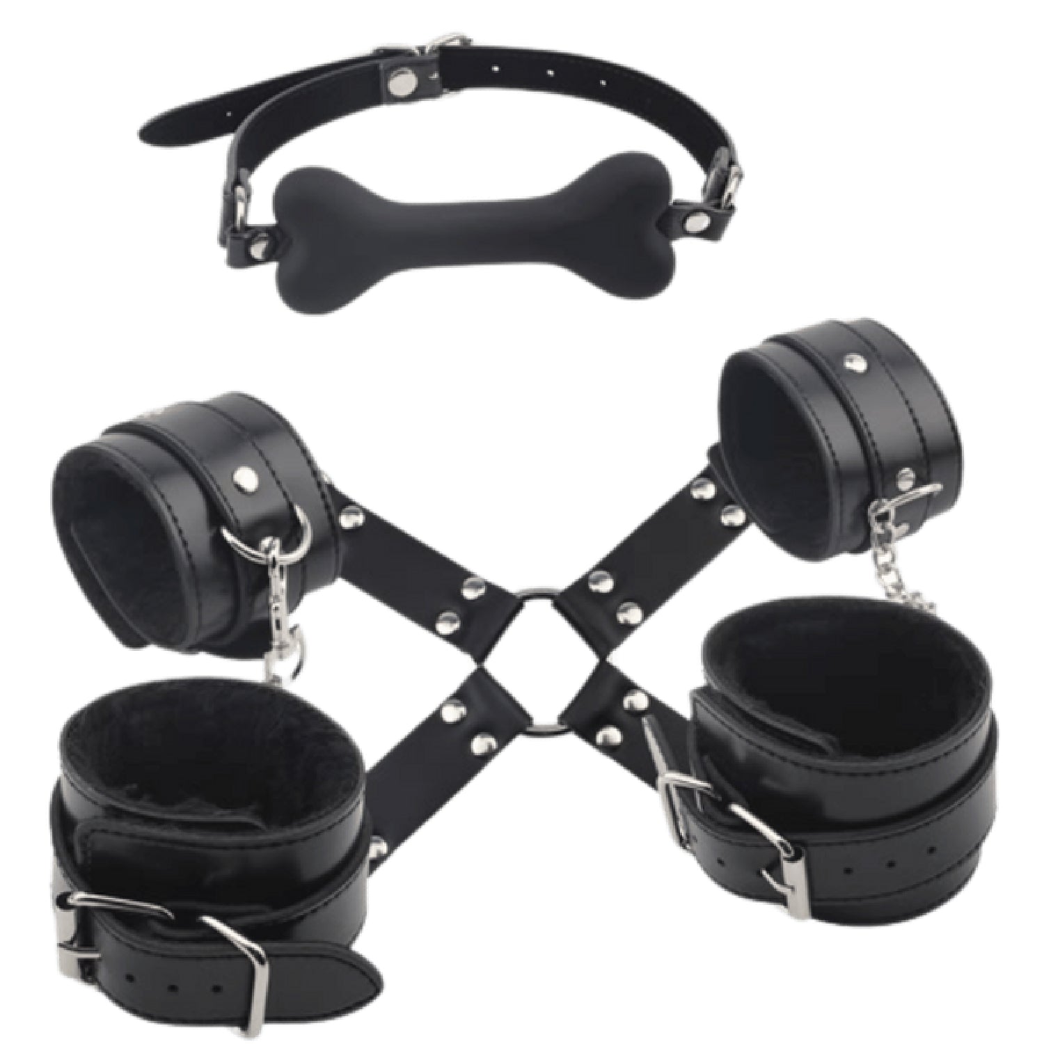 Fully Restrain Your Lover Set – Adjustable Collar Restraint Set > Bondage Gear > Restraints - Tophatter Daily Deals