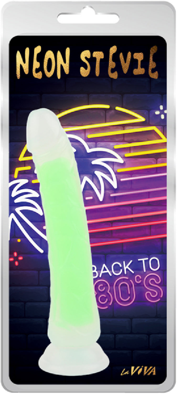 Neon Stevie 8.4 Inch – Glow-in-the-Dark Silicone Vibrator > Dildos > Realistic Dildos - Tophatter Daily Deals