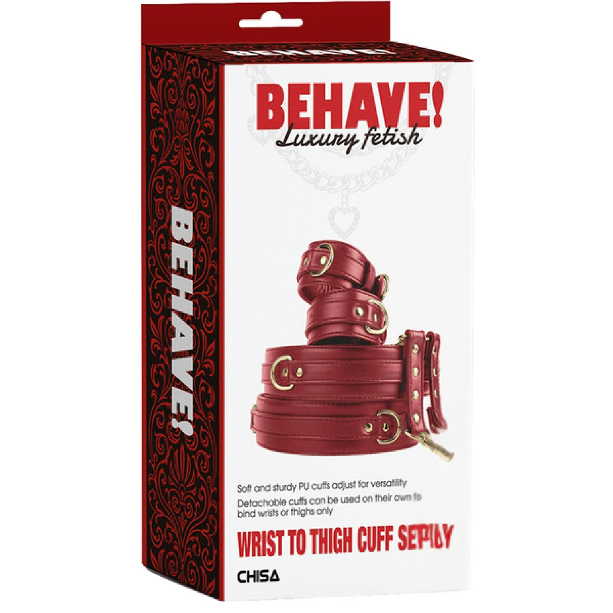Wrist to Thigh Cuff Set – Adjustable PU Cuffs Restraint Set > Bondage Gear > Restraints - Tophatter Daily Deals