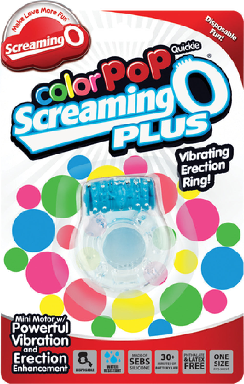 Screaming O Colour Pop Quickie Plus – Vibrating Erection Ring > Cock Ring > Vibrating - Tophatter Daily Deals