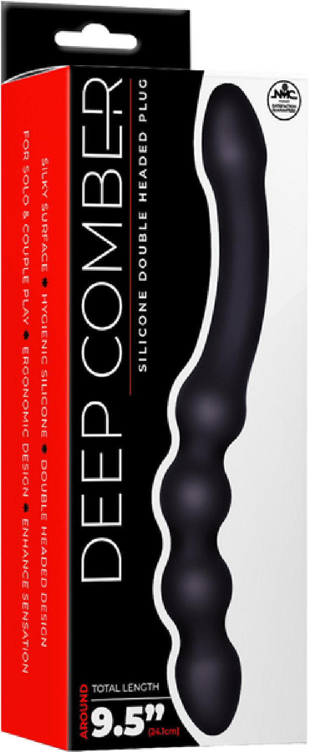 Deep Comber Ribbed – Double-Headed Ergonomic Silicone Dildo 9.5 Inch > Dildos > Neutral Dildos - Tophatter Daily Deals