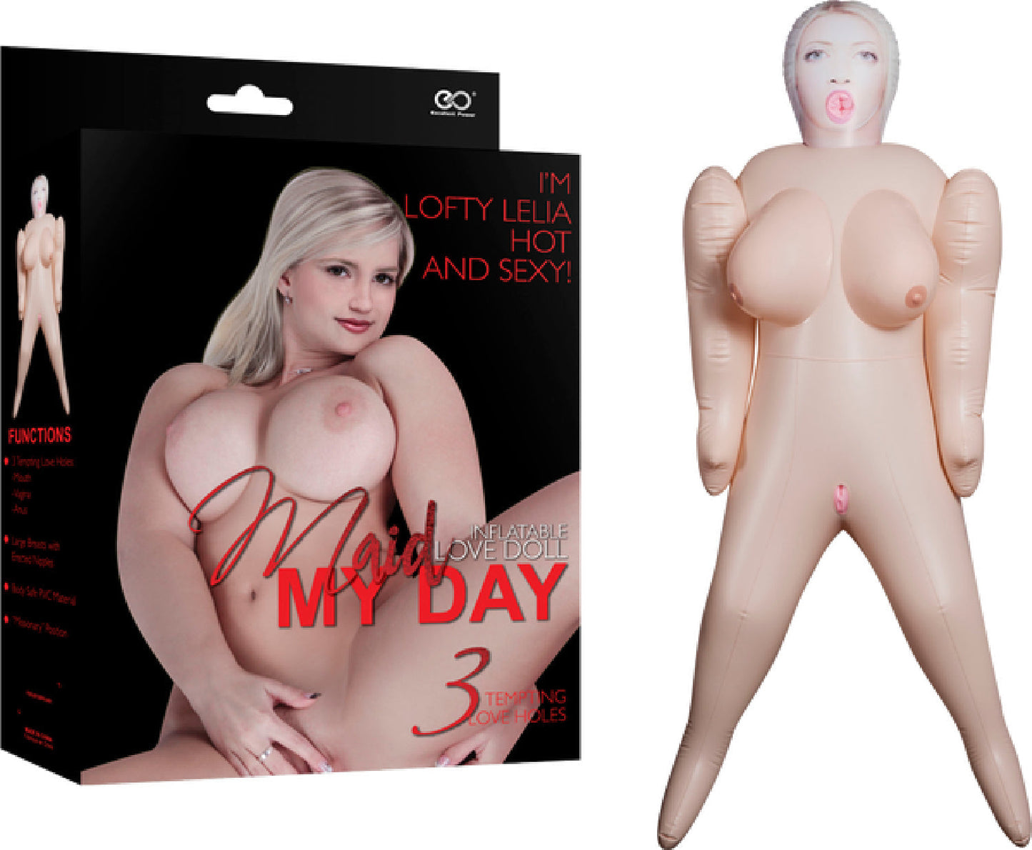 Lofty Lelia (Body Safe PVC) – Love Doll with Three Openings and Large Breasts > Sex Toys > Sex Dolls > Novelty Inflatables - Tophatter Daily Deals
