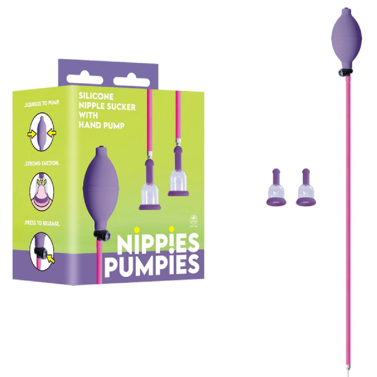 Nippies Pumpies – Silicone Nipple Sucker with 51.6cm Hose Pump > Sex Toys > Nipple Suckers - Tophatter Daily Deals