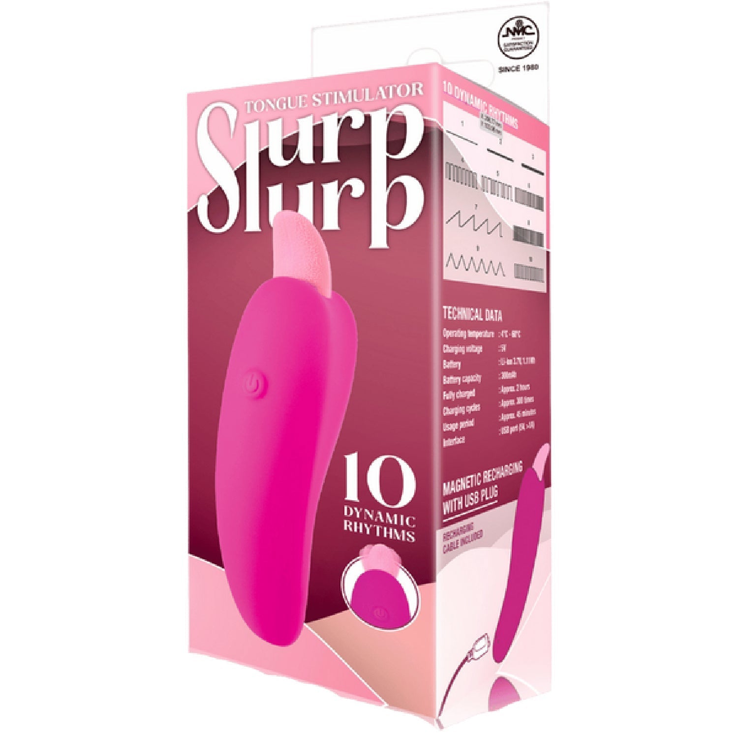 Slurp Slurp Tongue Stimulator – Magnetic Rechargeable 10 Rhythm Vibrator > Sex Toys For Ladies > Clitoral Vibrators and Stimulators - Tophatter Daily Deals