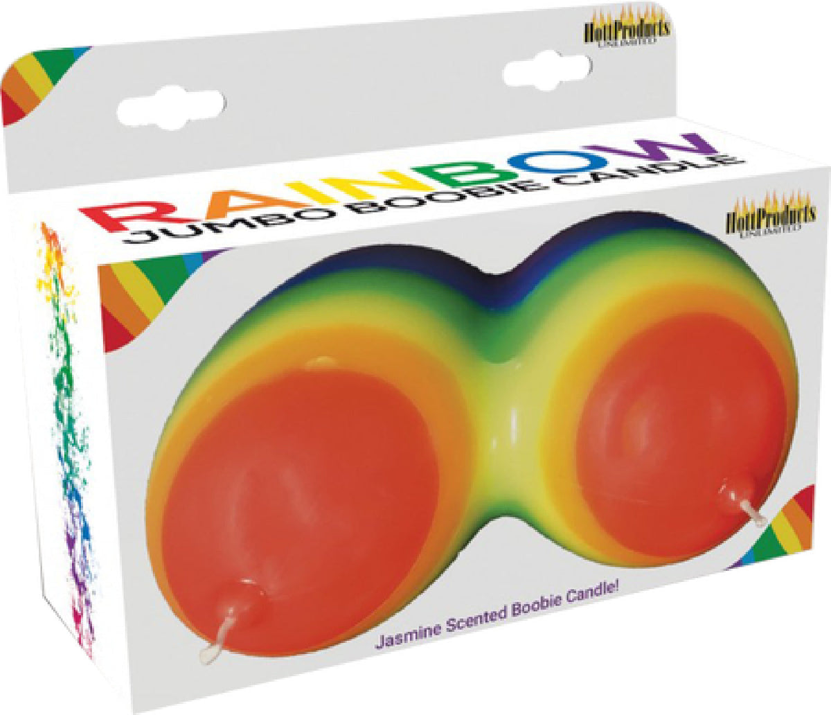 Rainbow Jumbow Boobie Candle – Decorative Candle > Candles > Novelty - Tophatter Daily Deals