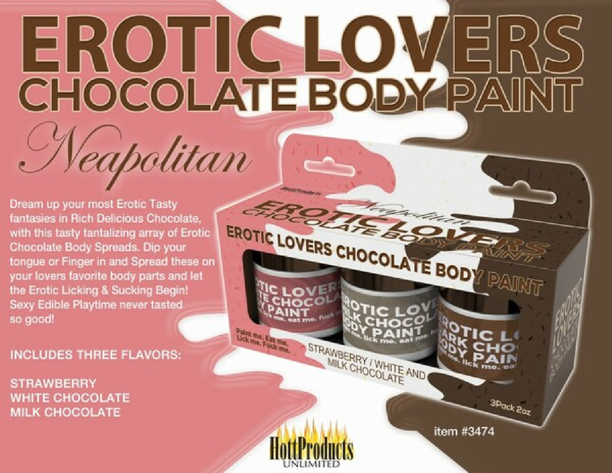Chocolate Lovers Neapolitan – Assorted Flavours Edible Body Paints Set > Essentials > Bath & Body - Tophatter Daily Deals