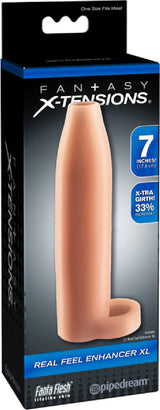 Fantasy X-tensions Real Feel Enhancer XL – 7 Inch Erection Enhancer > Sex Toys For Men > Penis Sleeves - Tophatter Daily Deals
