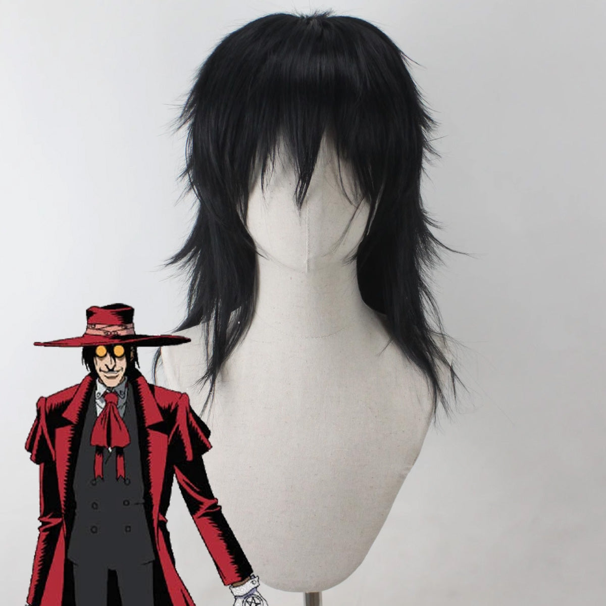 Hellsing Alucard Black Cosplay Wig Wig - Tophatter Daily Deals
