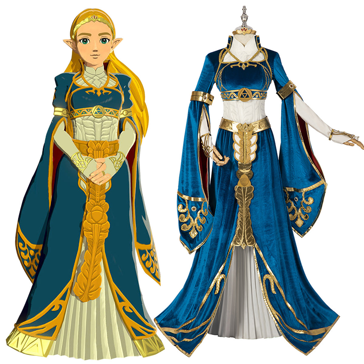 The Legend of Zelda Breath of the Wild Princess Zelda Premium Edition Cosplay Costume Costume - Tophatter Daily Deals