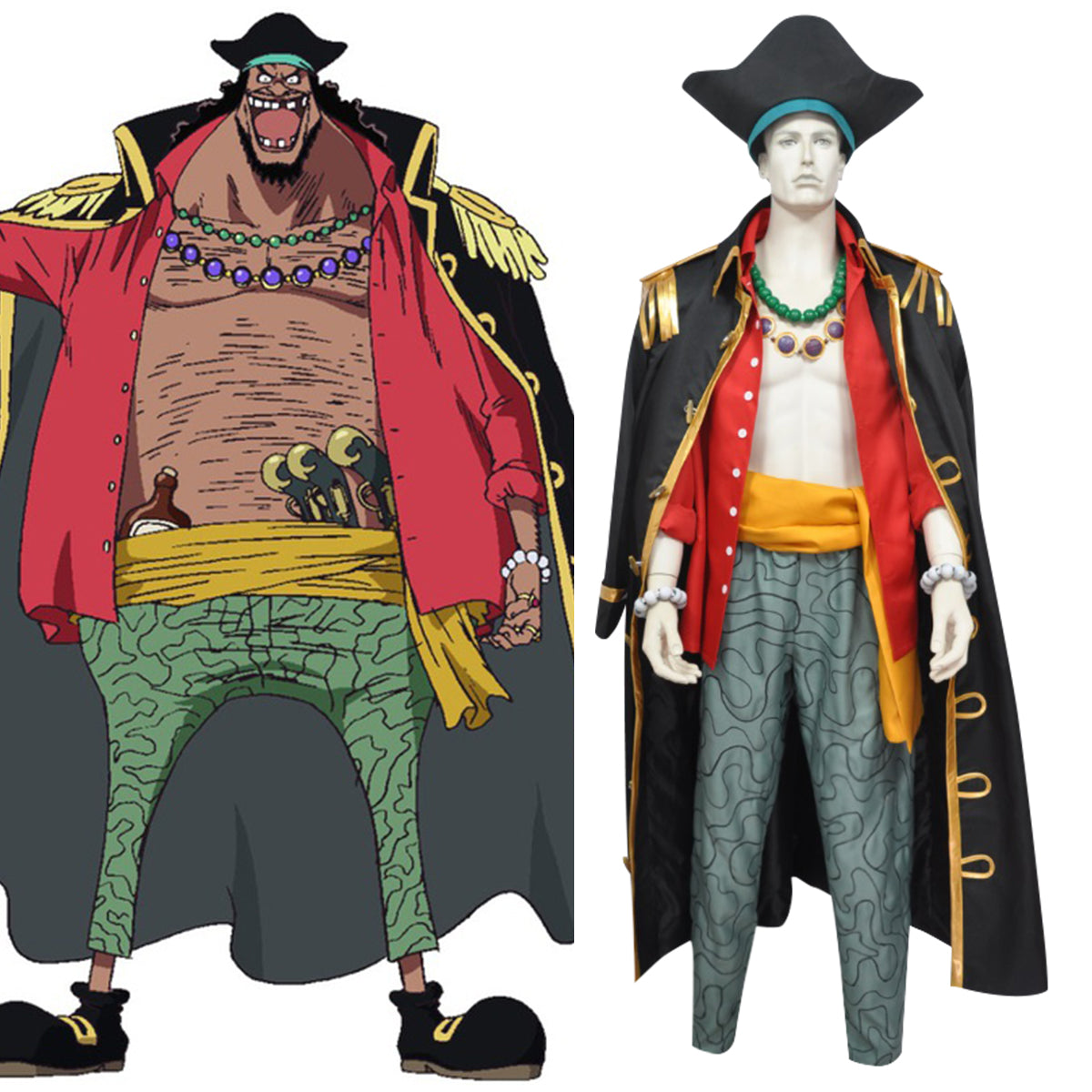 One Piece Marshall D. Teach Cosplay Costume - B Edition Costume - Tophatter Daily Deals