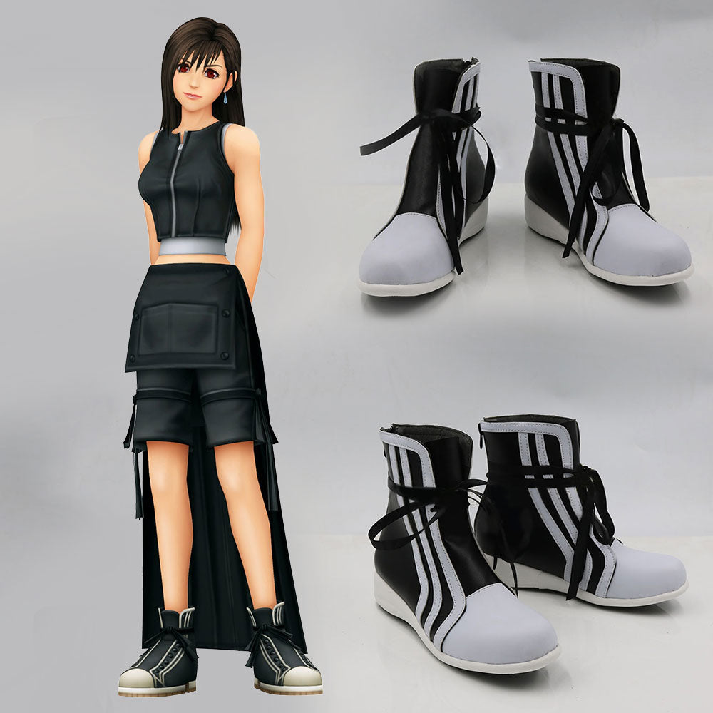 Final Fantasy VII: Advent Children Tifa Lockhart Black Shoes Cosplay Boots Shoes/Boots - Tophatter Daily Deals