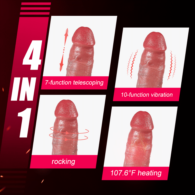 Realistic Dildo Designed for Beginners Silicone Heating Thrusting Automatic In & Out Dildo Dildos - Tophatter Daily Deals