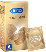Durex RealFeel – Non-Latex Condoms 56mm Natural Skin Feeling 6 Pack > Essentials > Condoms - Tophatter Daily Deals