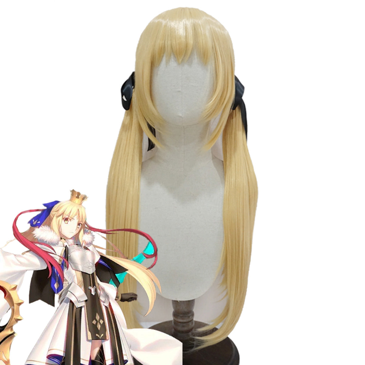 Fate Grand Order FGO Caster Artoria Pendragon Stage 3 Golden Cosplay Wig Wig - Tophatter Daily Deals