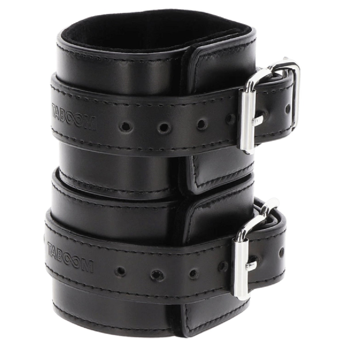 Taboom Wrist Cuffs – Adjustable Vegan Leather Bondage Wrist Cuffs with Velvet Lining > Bondage Gear > Restraints - Tophatter Daily Deals