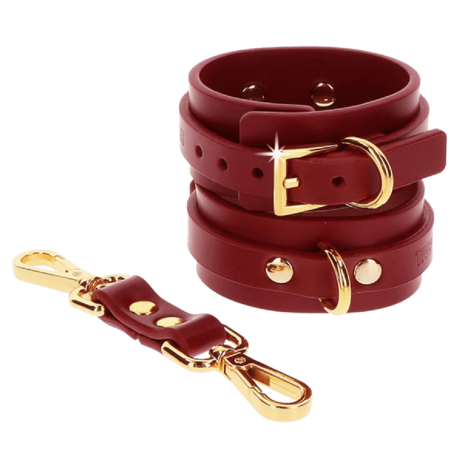 TABOOM D-Ring Collar and Wrist Cuffs Set – Fashion Accessory and BDSM Restraint > Bondage Gear > Restraints - Tophatter Daily Deals