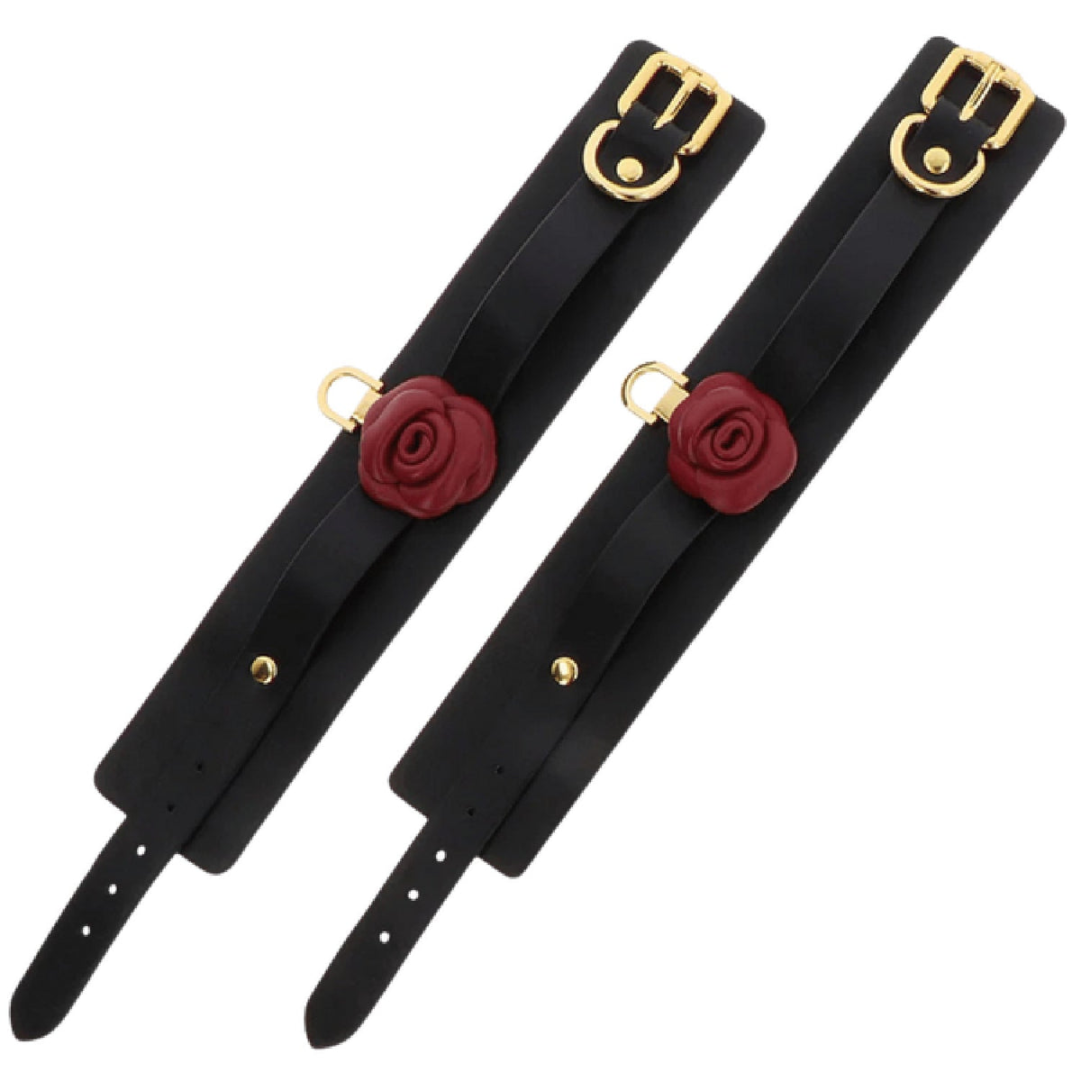 Taboom Wild Roses Wrist Cuffs – Premium Faux Leather BDSM Wrist Restraints > Bondage Gear > Restraints - Tophatter Daily Deals