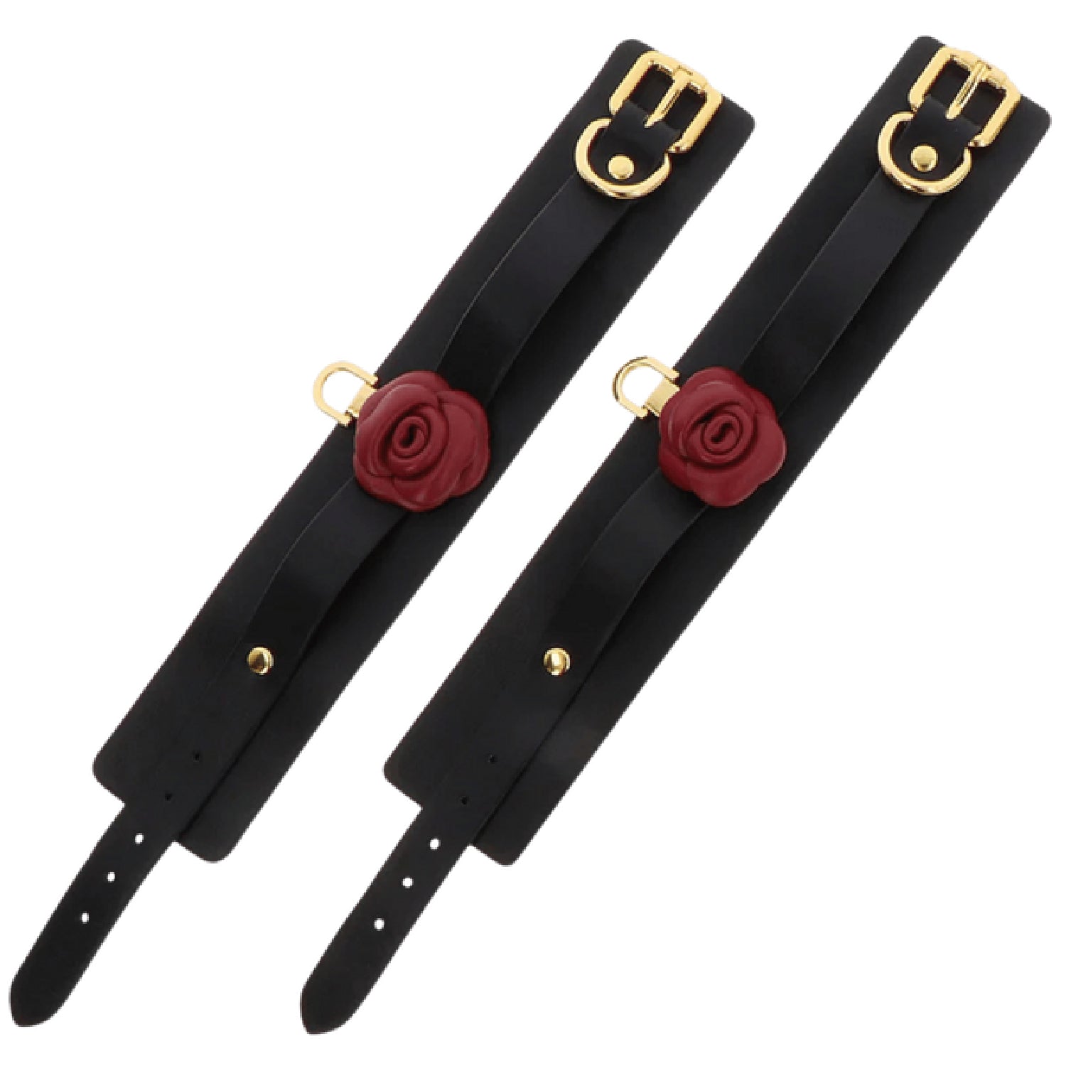 Taboom Wild Roses Wrist Cuffs – Premium Faux Leather BDSM Wrist Restraints > Bondage Gear > Restraints - Tophatter Daily Deals