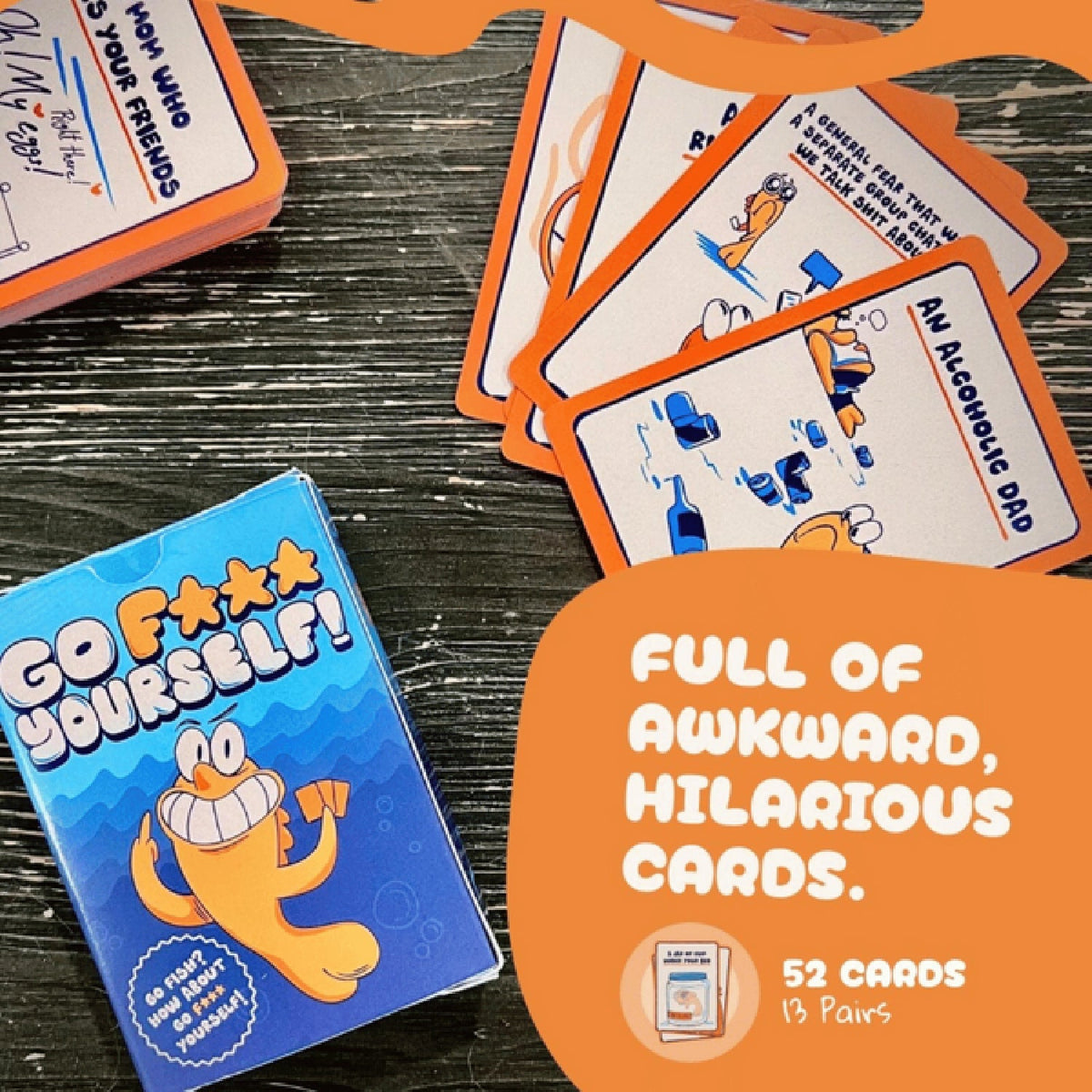 Go Fish Card Game – Adult Humor Party Game with Outrageous Offensive Prompts > Novelties > Card Games - Tophatter Daily Deals