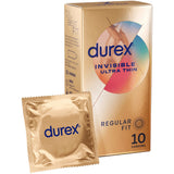 Durex Invisible Regular – Ultra Thin 54mm Nominal Width Condoms 10 Pack > Essentials > Condoms - Tophatter Daily Deals