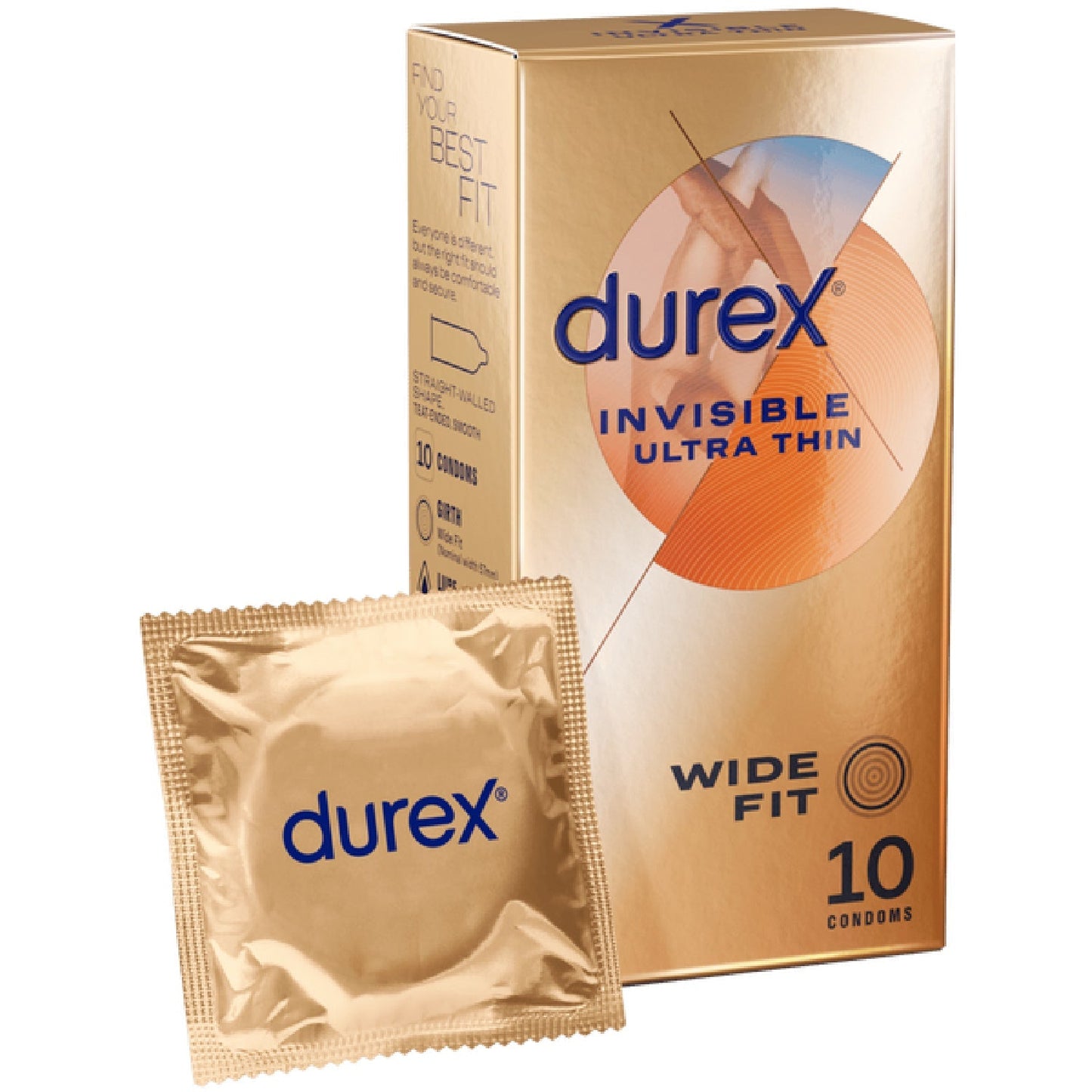 Durex Invisible Wide Fit – Extra Thin 57mm Latex Condom 10 Pack > Essentials > Condoms - Tophatter Daily Deals
