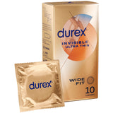 Durex Invisible Wide Fit – Extra Thin 57mm Latex Condom 10 Pack > Essentials > Condoms - Tophatter Daily Deals