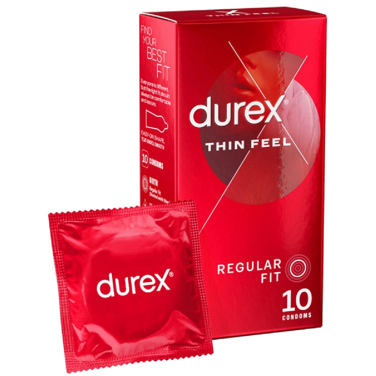 Durex Thin Feel Regular Fit Condoms – 10 Pack Thin Condoms > Essentials > Condoms - Tophatter Daily Deals