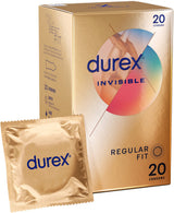 Durex Invisible Regular Fit – 56mm Thinnest Sensitivity Maximizing Condoms 20 Pack > Essentials > Condoms - Tophatter Daily Deals